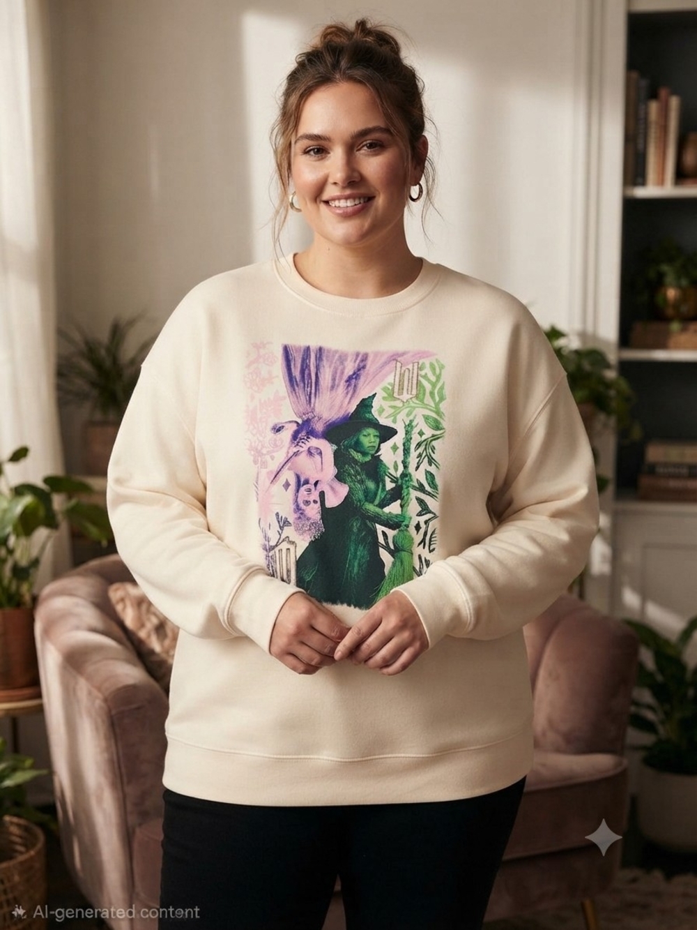Old Navy Universal Wicked Graphic Tunic Sweatshirt